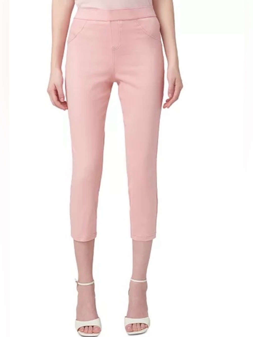 Hue Women's Mid-Rise Pull-On Denim Capri Leggings